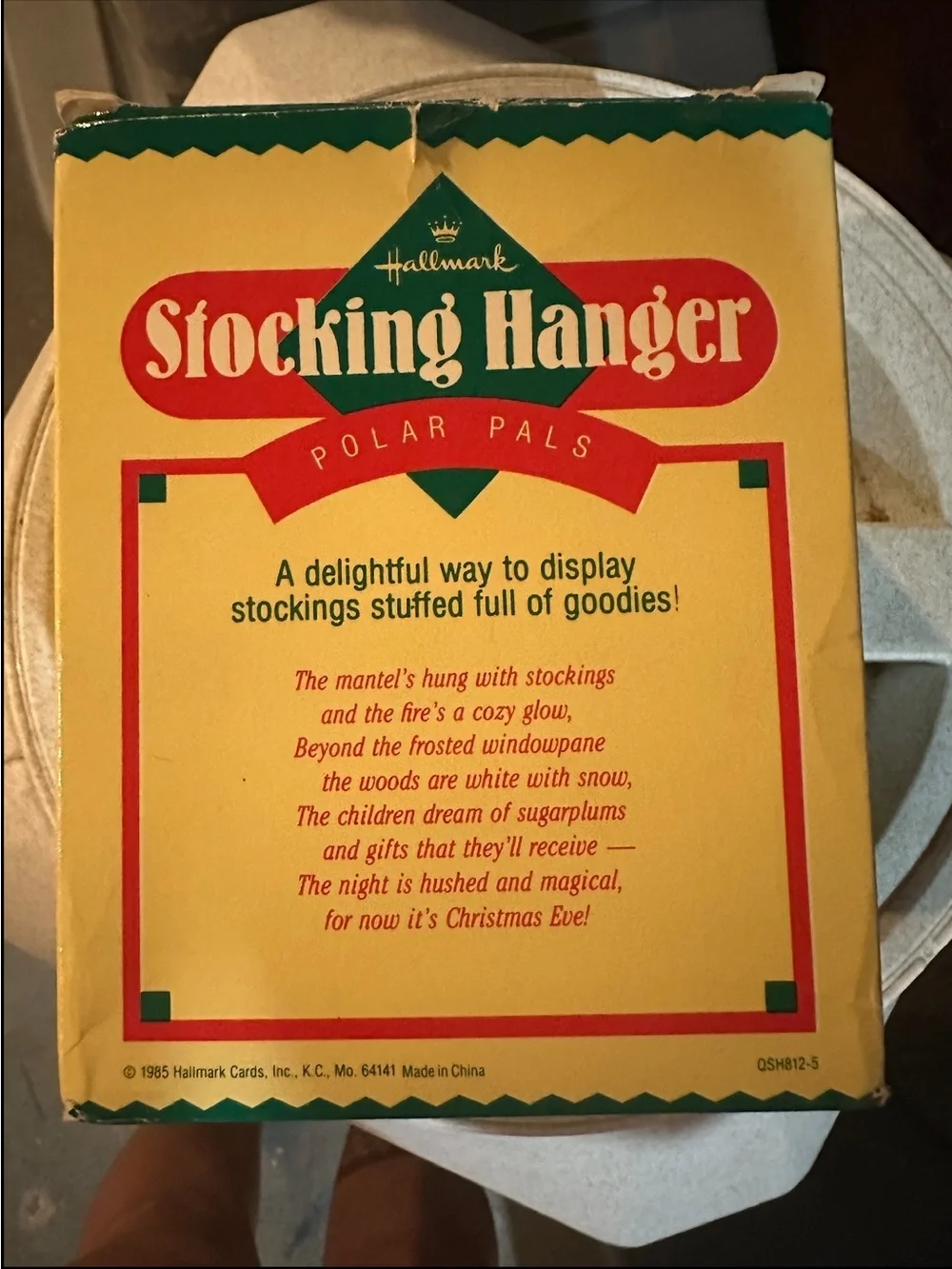 Vintage Hallmark Frosty Friends Stocking Hanger - 1985